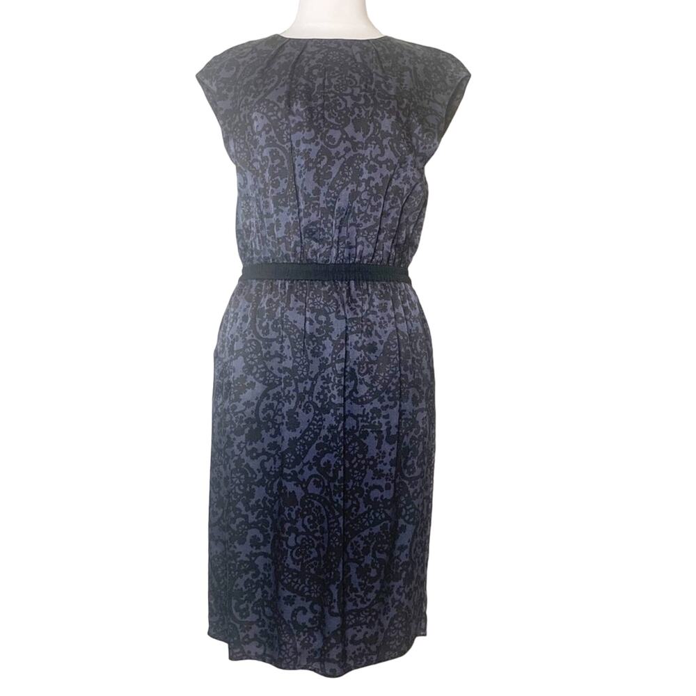 Day Birger et Mikkelsen Denmark paisley dress blue black sz 36